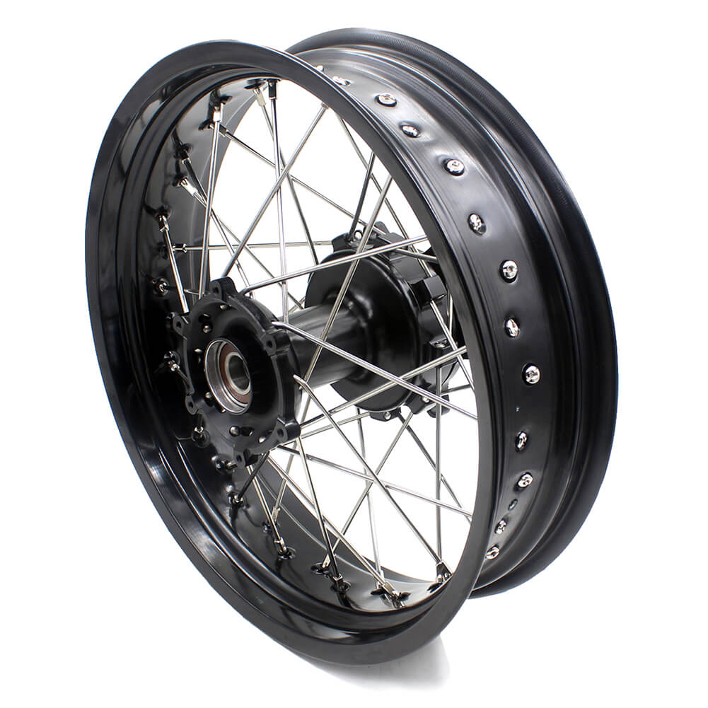 KKE 2.5*19/4.25*17 CUSH DRIVE SUPERMOTO WHEELS SET FOR KTM 990 950 2003-2015 DUAL DISC - KKE Racing