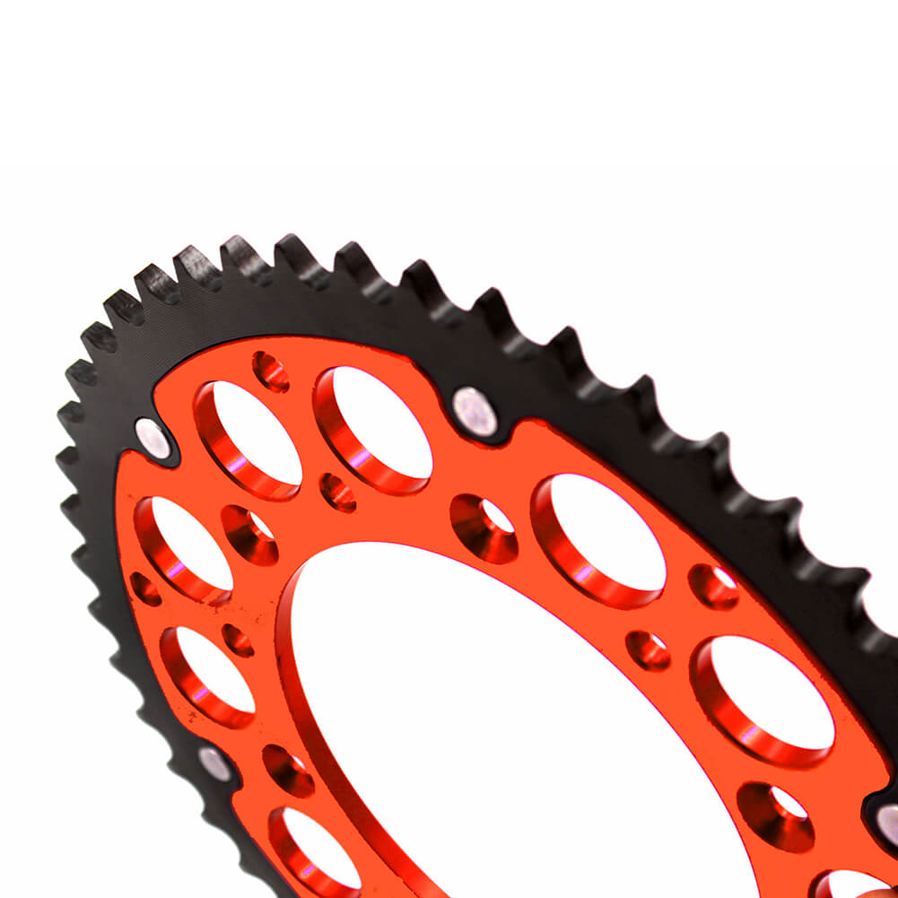 KKE 44T/48T/49T/50T/51T/52T BILLET REAR SPROCKET FOR KTM 125-530 ALL MODEL 1998-2019 ORANGE - KKE Racing