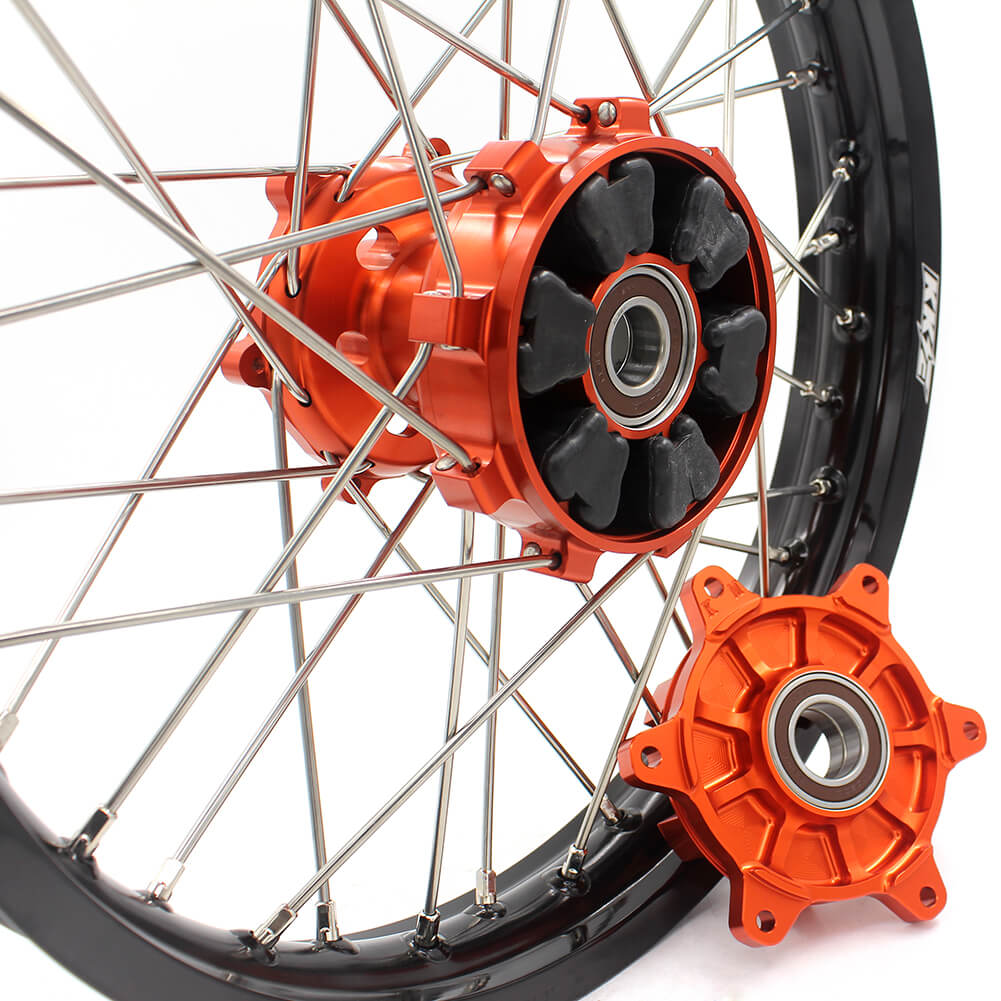 KKE 21/18 CUSH DRIVE WHEELS SET FIT KTM EXC EXCR EXCF 125-530CC 250 300 350 450 525 530 2003-2019 - KKE Racing
