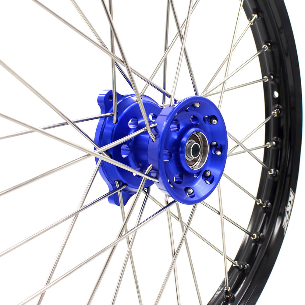 KKE 17/14 YZ80 1990-2001 YZ85 2002-2018 KID'S WHEELS RIMS SET FIT YAMAHA BLUE CNC HUB MINI BIKE - KKE Racing