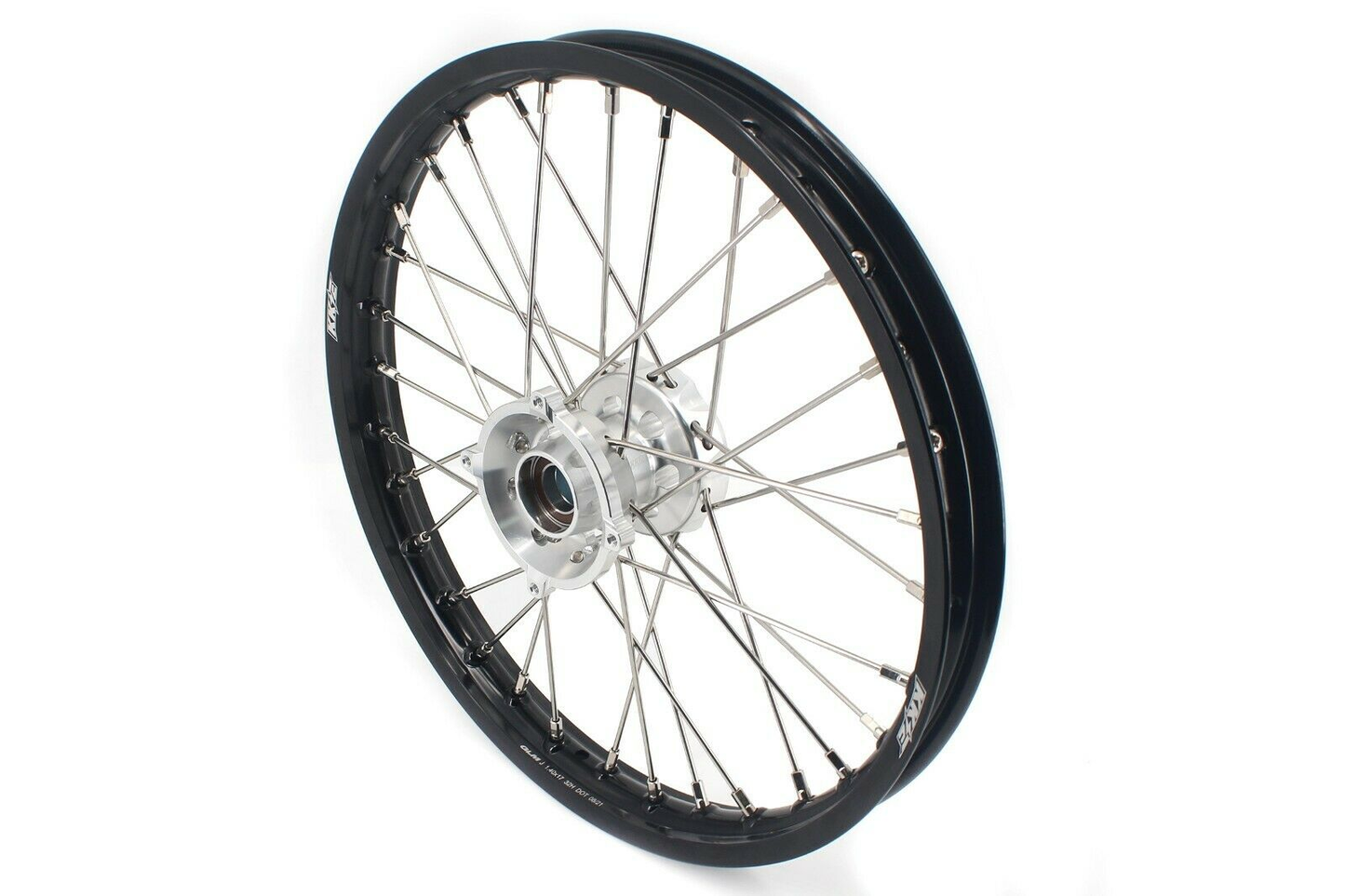 KKE 17"*1.4/14"*1.6 Kids Small Spoked Wheels GLM Rims For KTM SX85 2021-2023 Silver Hub