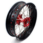 KKE 17 Inch OEM Size Supermoto Wheels for Honda XR650L 1993-2022 Red Nipple