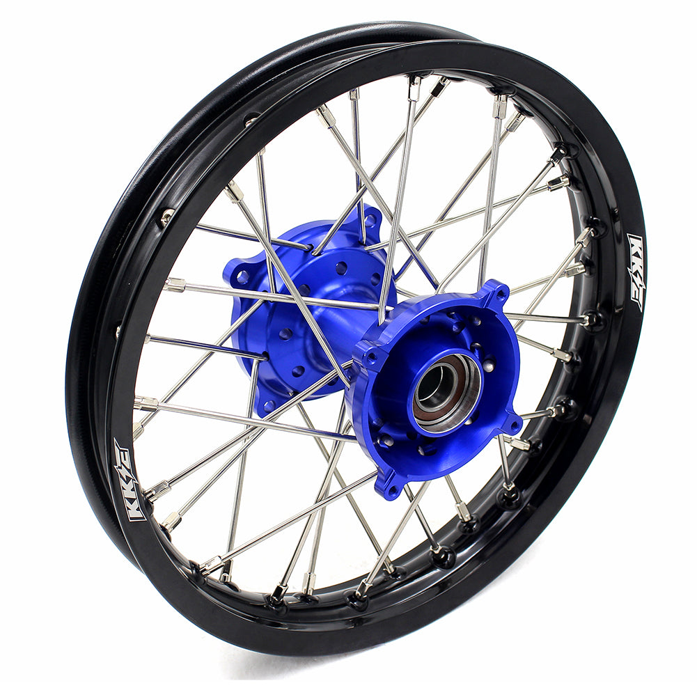 KKE 17"*1.4/14"*1.6 Spoked Kid's Big Wheels Rims Fit KTM SX 85 2003-2020 Husqvarna TC 85 2014-2020 Blue Hub