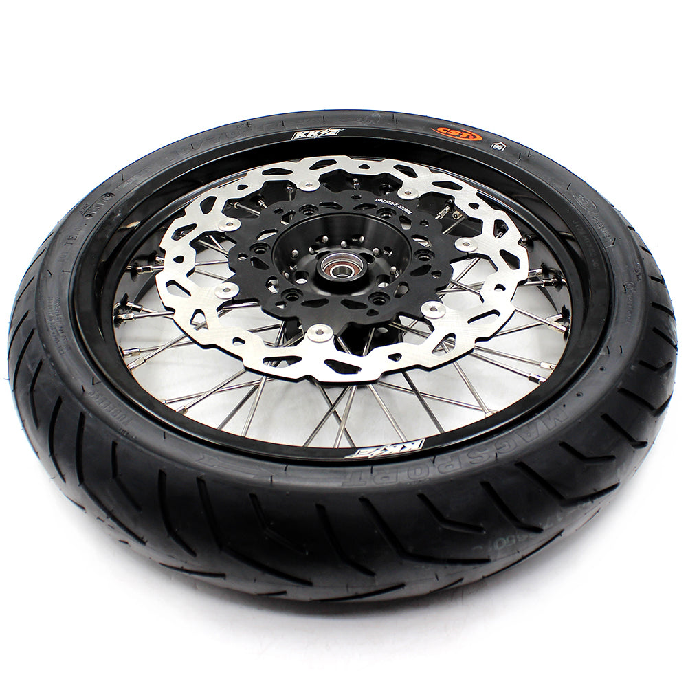 KKE 3.5/4.25*17" Cush Drive Wheels For SUZUKI DR650SE 1996-2021 CST Tires