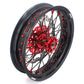 KKE 3.5 & 4.25 Supermoto Wheels For Honda XR650L 1993-2021 Red Nipples & Black Spokes
