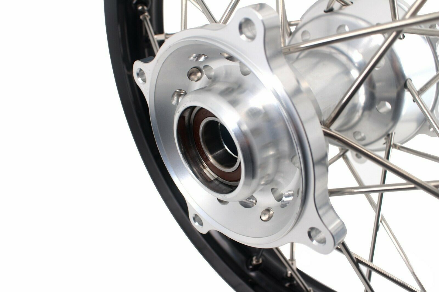 KKE 17"*1.4/14"*1.6 Kids Small Spoked Wheels GLM Rims For KTM SX85 2021-2023 Silver Hub