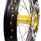 KKE FRONT 1.6*21 INCH REAR 2.15*18 INCH ENDURO WHEELS SET FOR SUZUKI DRZ400 00-04 DRZ400E 00-07 DRZ400S 00-18 GOLD NIPPLE BLACK SPOKE - KKE Racing