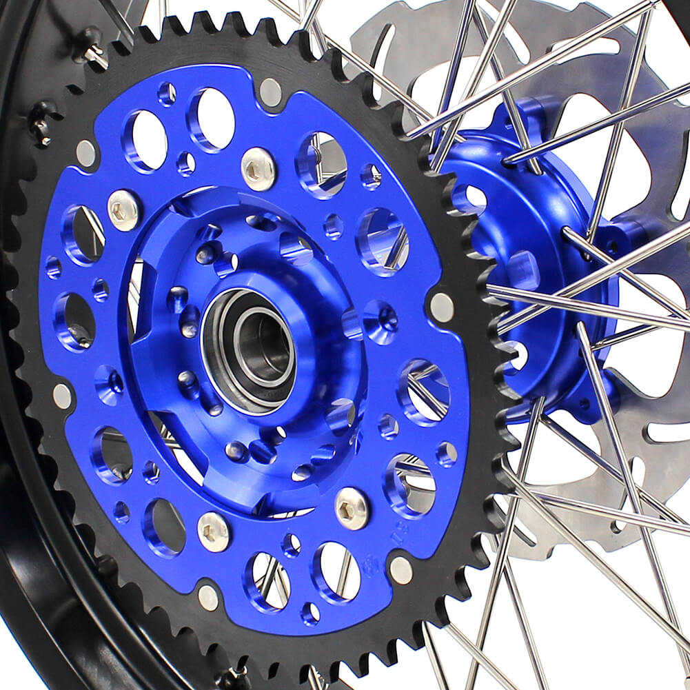 KKE DRZ400 DRZ400S DRZ400E DRZ400SM 3.5/4.25*17 SUPERMOTO WHEELS RIMS SET FIT SUZUKI BLUE CNC HUB - KKE Racing