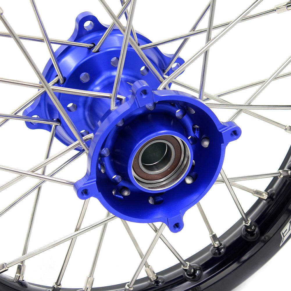 KKE 17"*1.4/14"*1.6 Spoked Kid's Big Wheels Rims Fit KTM SX 85 2003-2020 Husqvarna TC 85 2014-2020 Blue Hub
