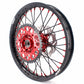 KKE 21/19 MX SPOKED WHEELS RIMS SET FOR SUZUKI RM125 96-07 RM250 96-08 RED NIPPLE BLACK SPOKE - KKE Racing