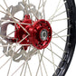 KKE 21 & 19 Spoked mx wheels set for Suzuki rmz250 07-19 rmz450 05-19 off road dirt bikes rims red hub black rim - KKE Racing