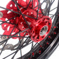 KKE 3.5 & 4.25 Supermoto Wheels For Honda XR650L 1993-2021 Red Nipples & Black Spokes