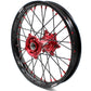 KKE MX/ENDURO WHEELS SET FIT HONDA CR125R CR250R 2002-2013 CRF250R 04-13 CRF450R 02-12 RED NIPPLE BLACK SPOKE - KKE Racing