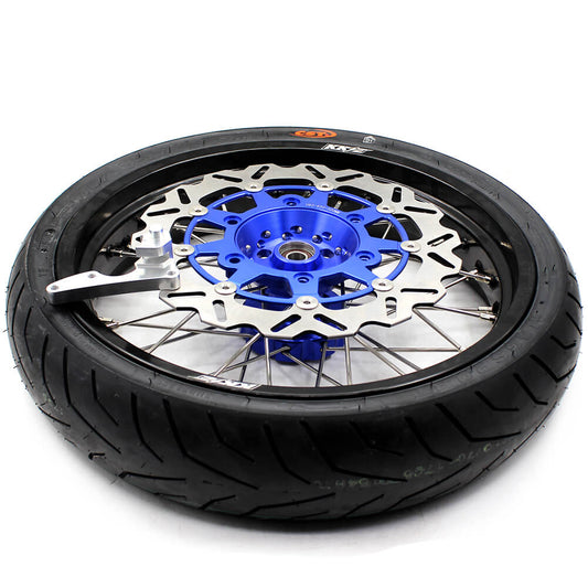 KKE 3.5/4.25*17 CST TIRE FIT SUZUKI DR650SE 1996-2016 SUPERMOTO MOTARD CUSH DRIVE WHEELS RIMS SET - KKE Racing