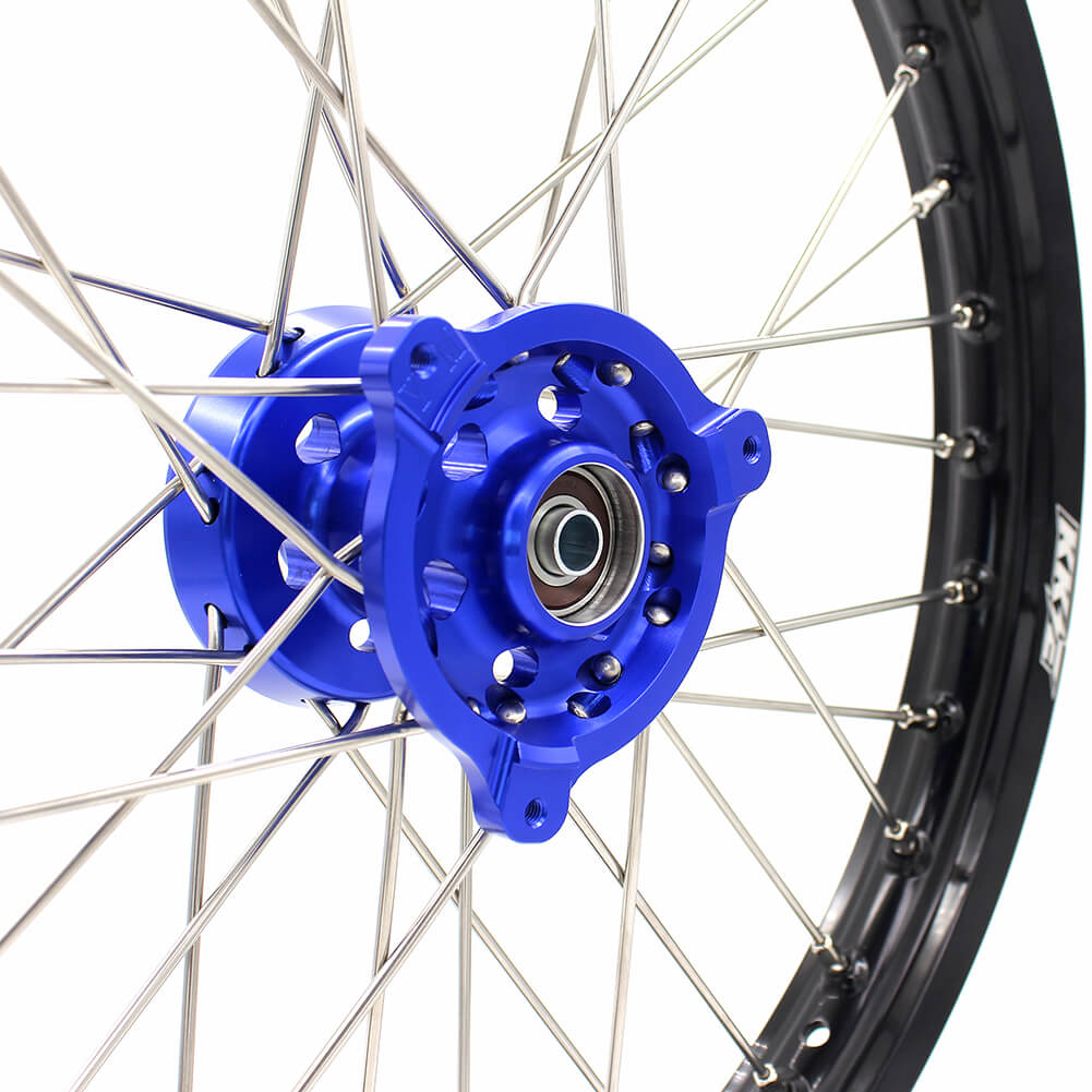 KKE 17/14 YZ80 1990-2001 YZ85 2002-2018 KID'S WHEELS RIMS SET FIT YAMAHA BLUE CNC HUB MINI BIKE - KKE Racing