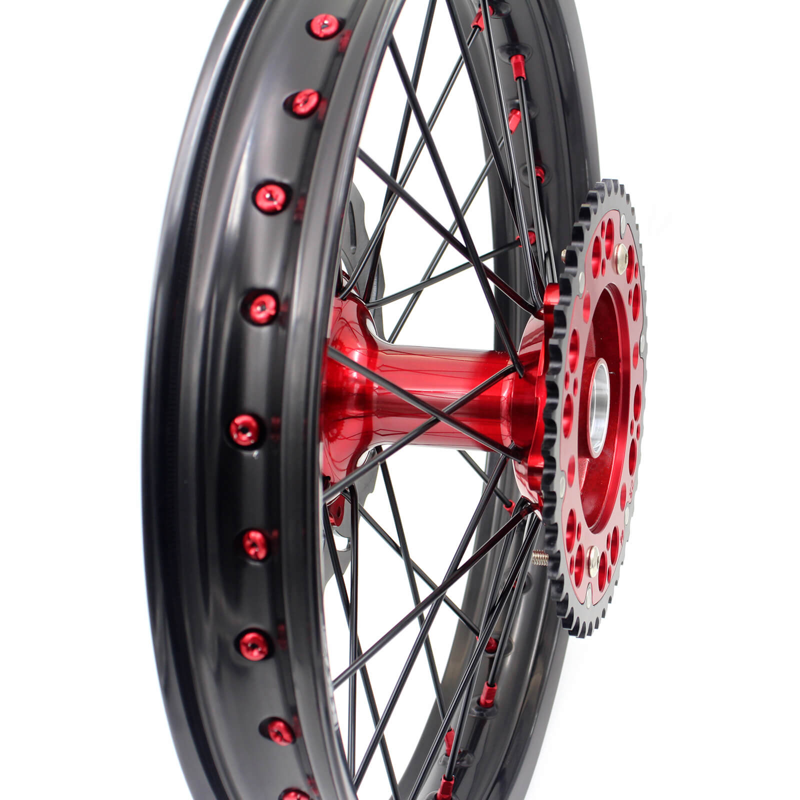 KKE 21/19 CASTING SPOKED WHEELS SET FOR HONDA CR125R CR250R 2002-2013 BLACK SPOKE DISCS - KKE Racing