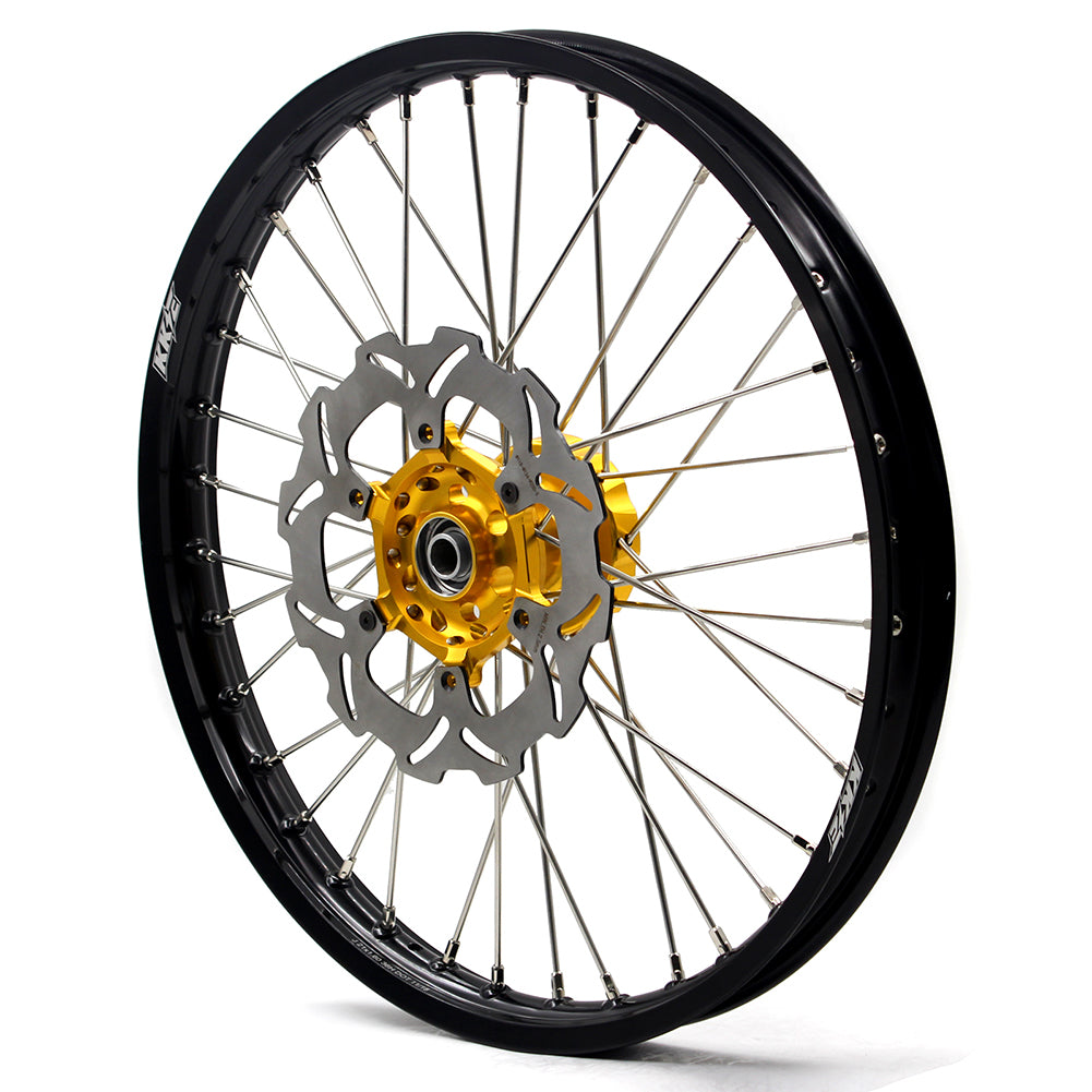 KKE 21" & 19" MX WHEELS RIMS SET FOR SUZUKI RMZ250 2007-2019 RMZ450 2005-2019 GOLD CNC HUBS OFF ROAD MOTORCYCLE RIMS - KKE Racing