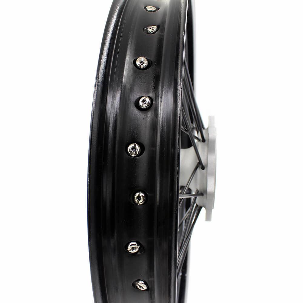 KKE CASTING 21/19 MX WHEELS SET FIT YAMAHA YZ125 YZ250 YZ250F YZ450F SILVER HUB BLACK RIM - KKE Racing