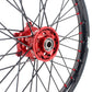 KKE 21 & 19 MX Spoked Wheels Rims Set for Suzuki Rmz250 07-19 Rmz450 05-19 Red Nipple Black Spoke - KKE Racing