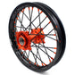 KKE 19/16 BIG KID'S WHEELS RIMS SET FIT KTM85 SX 2003-2018 ORANGE HUB NIPPLE BLACK SPOKE - KKE Racing
