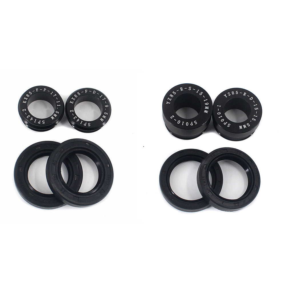 KKE Replacement Front & Rear Black Spacers For Kawasaki KX80/85/100 2002-2021
