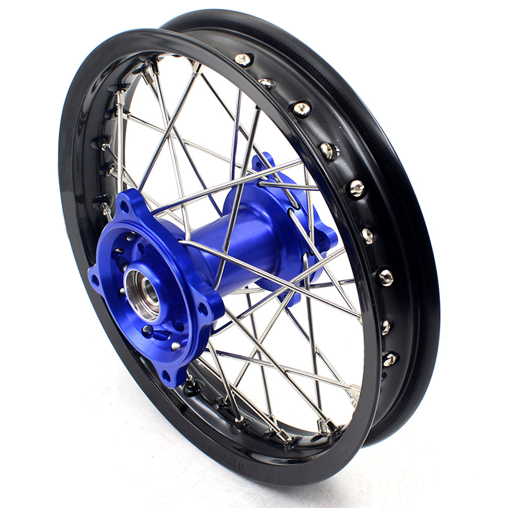 KKE 14 & 12 Kids Wheels Rims Set for YAMAHA YZ65 2018-2023 Blue