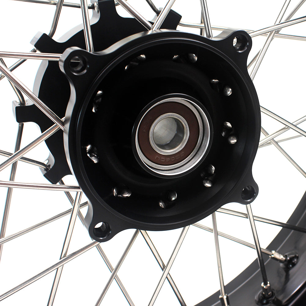 KKE 2.5*19 & 4.25*17 Cush Drive Supermoto Wheels for SUZUKI Dr650se 1996-2021 Black