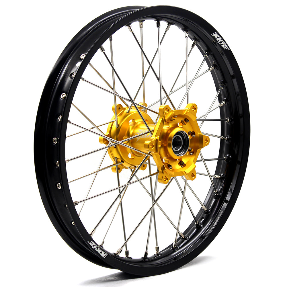 KKE 21" & 19" MX WHEELS RIMS SET FOR SUZUKI RMZ250 2007-2019 RMZ450 2005-2019 GOLD CNC HUBS OFF ROAD MOTORCYCLE RIMS - KKE Racing