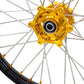 KKE FRONT 1.6*21 INCH REAR 2.15*18 INCH ENDURO WHEELS SET FOR SUZUKI DRZ400 00-04 DRZ400E 00-07 DRZ400S 00-18 GOLD NIPPLE BLACK SPOKE - KKE Racing