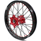 KKE MX/ENDURO WHEELS SET FIT HONDA CR125R CR250R 2002-2013 CRF250R 04-13 CRF450R 02-12 RED NIPPLE BLACK SPOKE - KKE Racing