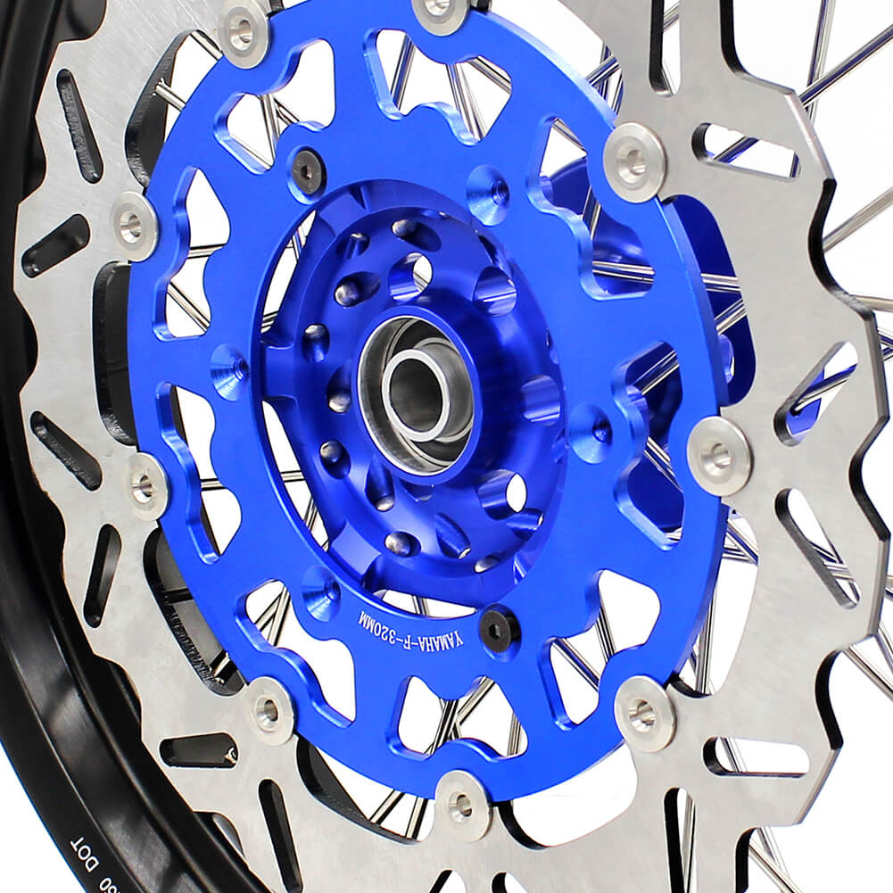 KKE DRZ400 DRZ400S DRZ400E DRZ400SM 3.5/4.25*17 SUPERMOTO WHEELS RIMS SET FIT SUZUKI BLUE CNC HUB - KKE Racing