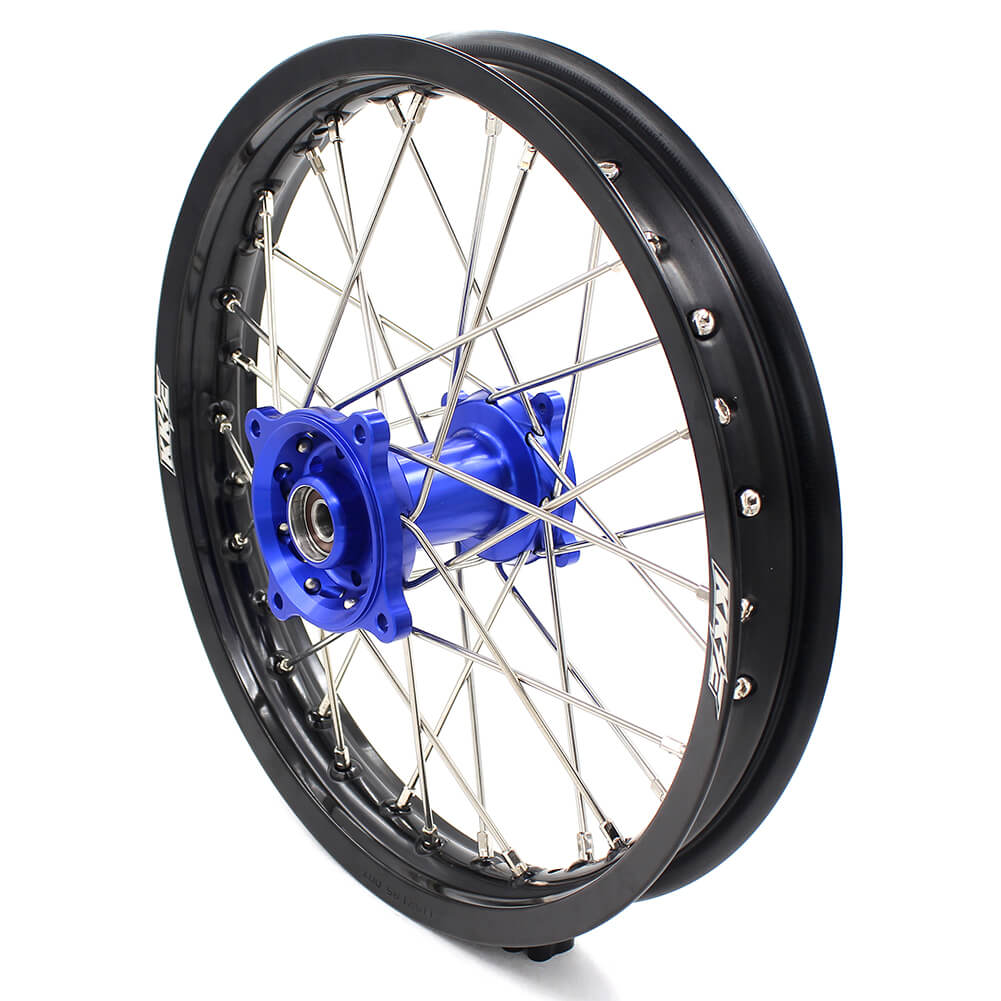 KKE 17/14 YZ80 1990-2001 YZ85 2002-2018 KID'S WHEELS RIMS SET FIT YAMAHA BLUE CNC HUB MINI BIKE - KKE Racing