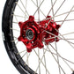 KKE 21/19 SPOKED MX WHEELS RIMS SET FOR SUZUKI RM125 1996-2007 RM250 1996-2008 RED HUB - KKE Racing