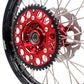KKE 21/19 SPOKED MX WHEELS RIMS SET FOR SUZUKI RM125 1996-2007 RM250 1996-2008 RED HUB - KKE Racing