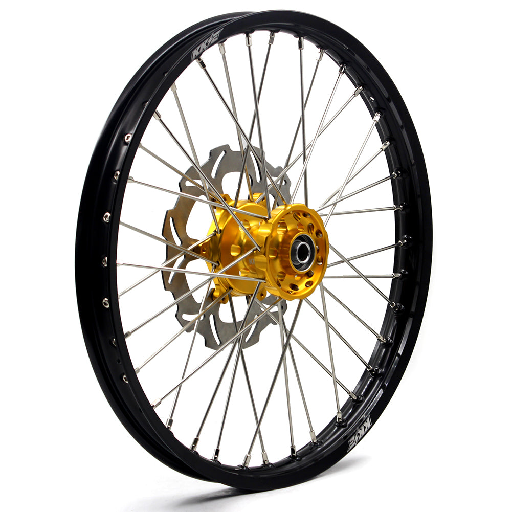 KKE 21" & 19" MX WHEELS RIMS SET FOR SUZUKI RMZ250 2007-2019 RMZ450 2005-2019 GOLD CNC HUBS OFF ROAD MOTORCYCLE RIMS - KKE Racing