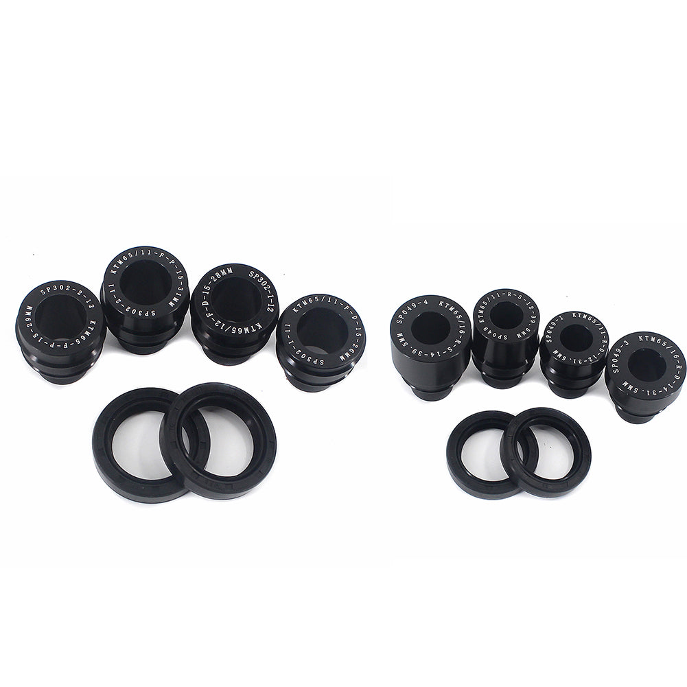 KKE replacement black front & seals spacer kit for KTM SX65 2002-2023