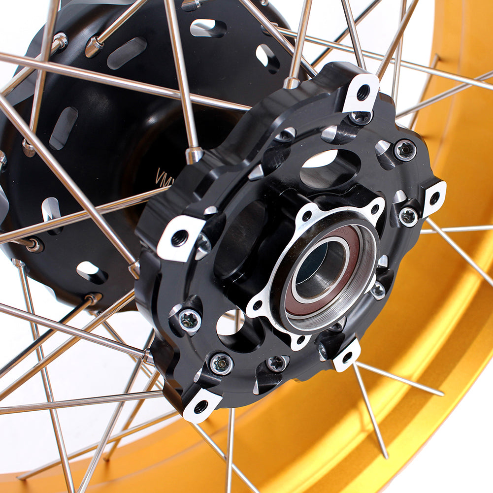 VMX-Racing 19in. 17in. Tubeless Wheels Fit For BMW F750GS 2019-2024 Gold GLM Rims