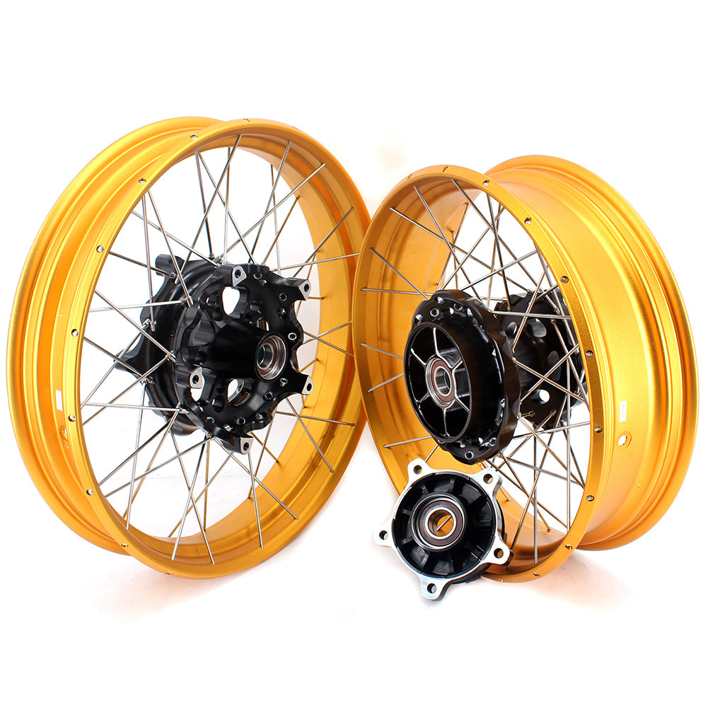 VMX-Racing 19in. 17in. Tubeless Wheels Fit For BMW F750GS 2019-2024 Gold GLM Rims