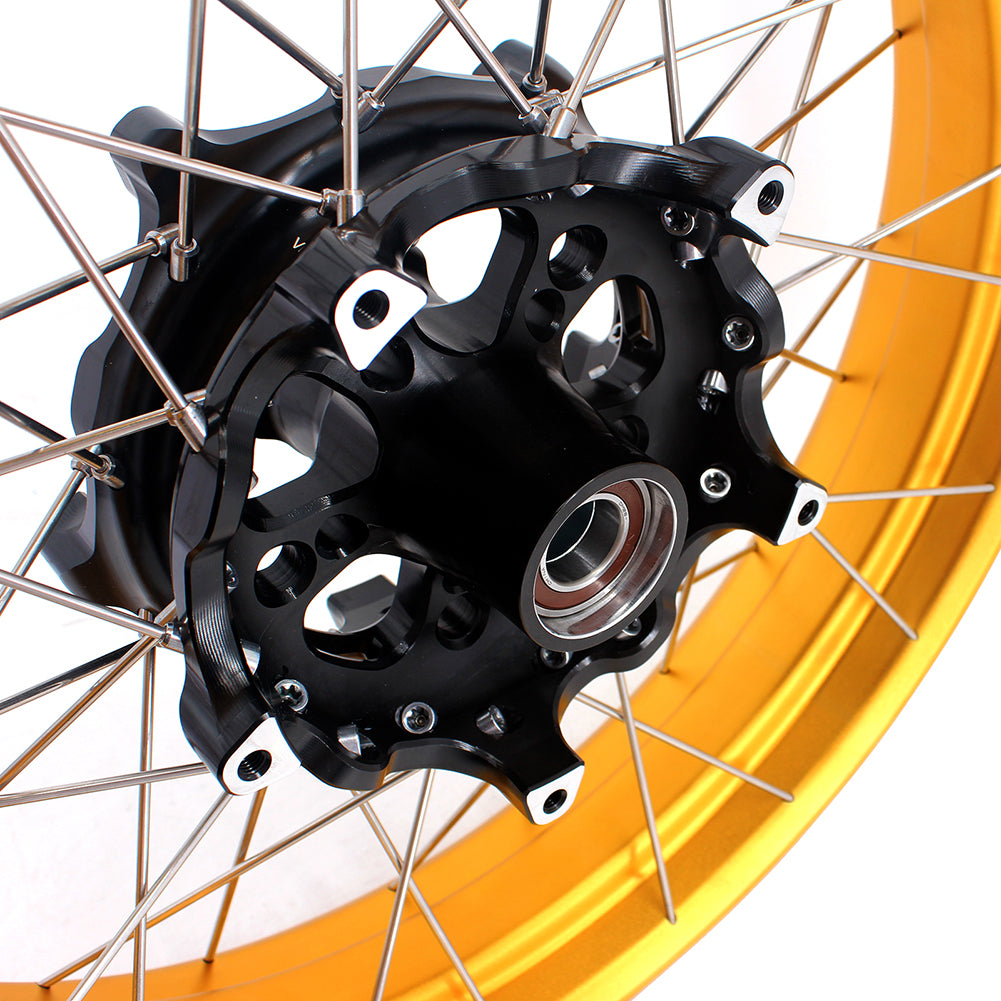 VMX-Racing 19in. 17in. Tubeless Wheels Fit For BMW F750GS 2019-2024 Gold GLM Rims