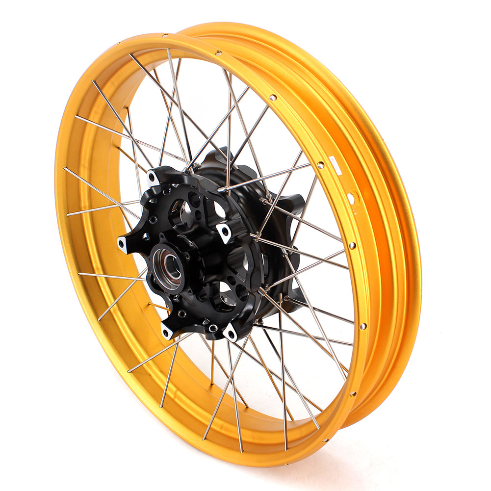 VMX-Racing 19in. 17in. Tubeless Wheels Fit For BMW F750GS 2019-2024 Gold GLM Rims