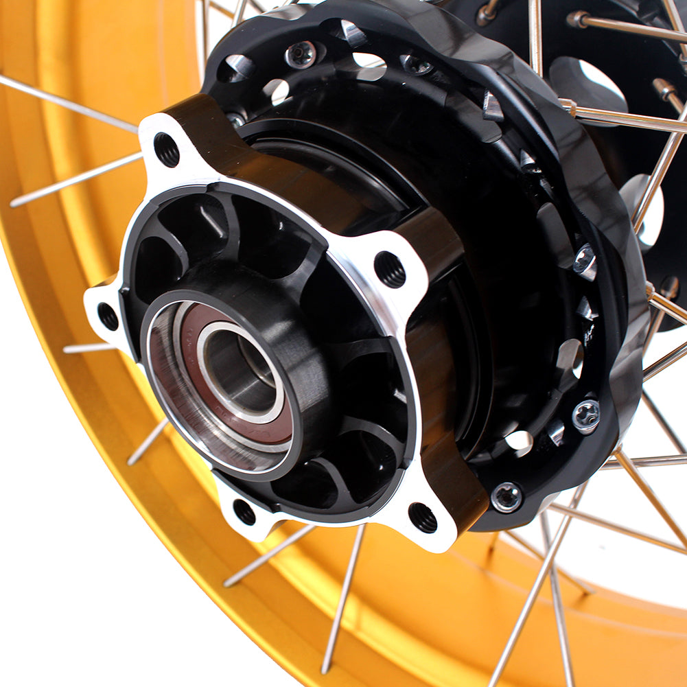 VMX-Racing 19in. 17in. Tubeless Wheels Fit For BMW F750GS 2019-2024 Gold GLM Rims