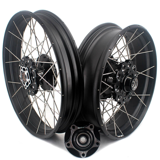 VMX 2.5*19 & 4.25*17 Tubeless Wheels Set Fit For Honda CB500X 2022 Black Hub & Black Rim