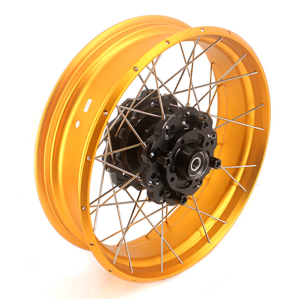VMX 2.5*19 & 4.25*17 Tubeless Wheels Rims Fit Honda CB500X 2022 Black Hub & Gold Rims