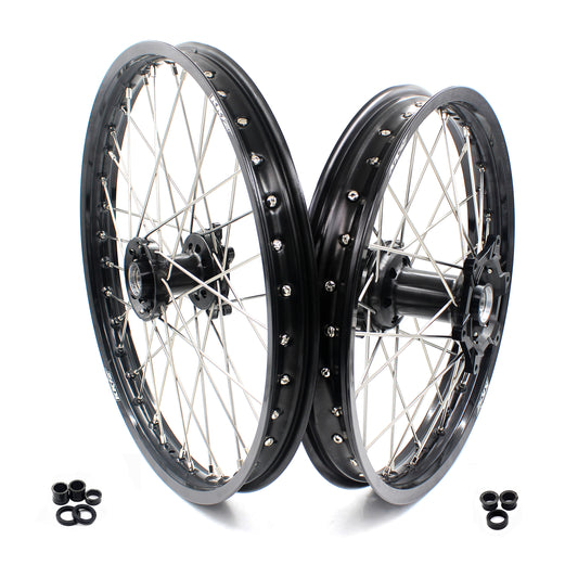 KKE 21" 19" Alloy Wheels Rims For HONDA CR125R CR250R CRF250R CRF450R Black