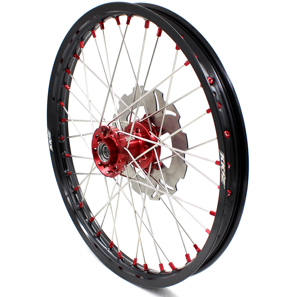 KKE 21/18 21/19 MX Wheels Rims Set For Honda XR400R 1996-2004 XR600R 1991-2000 Red Nipples