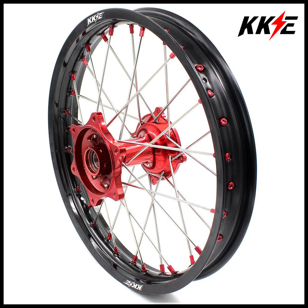 KKE 2.15*19 Casting Rear Wheel Rim fit HONDA CRF250R 04-13 CRF450R 02-12 Red Nipple