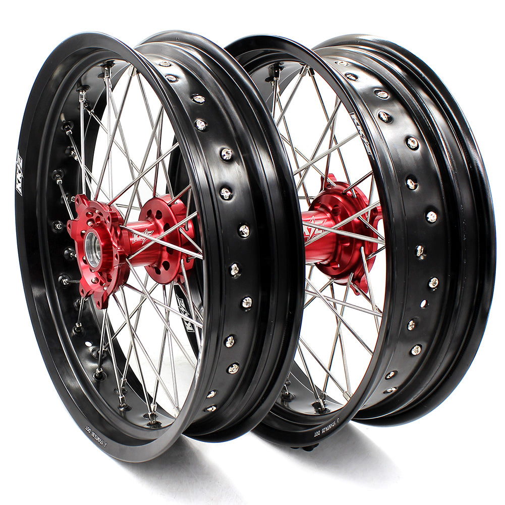 KKE 3.5*16.5 & 5.0*17 Supermoto Wheels for Honda CRF250R 04-13 CRF450R 02-12