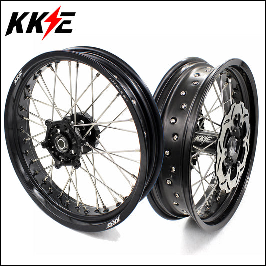 KKE 3.5/4.25*17inch Supermoto Wheels Rims For SUZUKI DRZ400SM With Disc