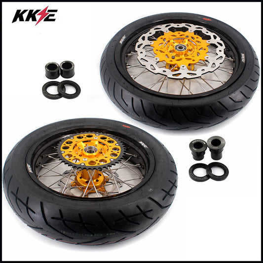 KKE 3.5/4.25*17" Supermoto Wheels For SUZUKI DRZ400SM 2005-2024 CST Tires