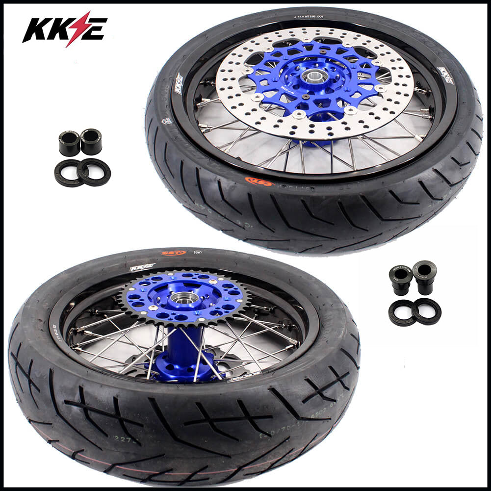 KKE 3.5/4.25*17" Supermoto Street Rims For SUZUKI DRZ400SM 2005-2024 CST Tires